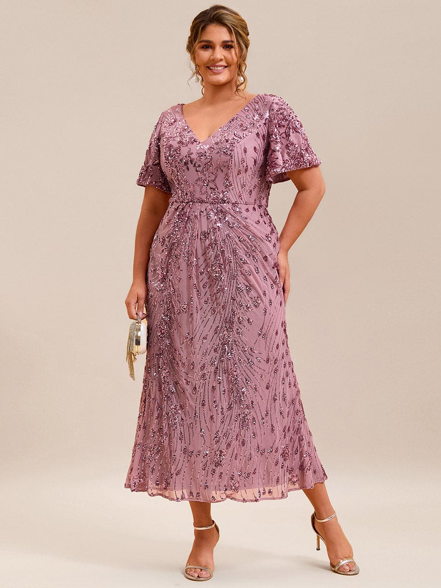 Plus Size Sequin Mermaid Formal Dress