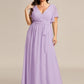 Plus Size Chiffon Tie-Waist Evening Dress