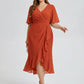 Plus Size Printed Mermaid Chiffon Wedding Guest Dress