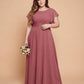 Avenleigh Timeless Chiffon A-Line Plus Size Bridesmaid Dress Ruched Waist - N0331