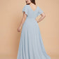 Avenleigh Plus Size Minimalist A-Line Chiffon Bridesmaid Dress with  Silhouette -N0337