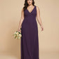Silvarelle Plus Size Timeless Lace Sheath Floor Length Chiffon Bridesmaid Dress -N0366