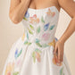 Basqline Strapless Satin Wedding Dress with Basque Waist and Lace-Up Back Design