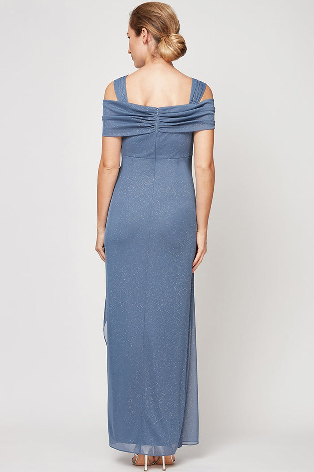Plus Hannah Glitter Mesh Gown