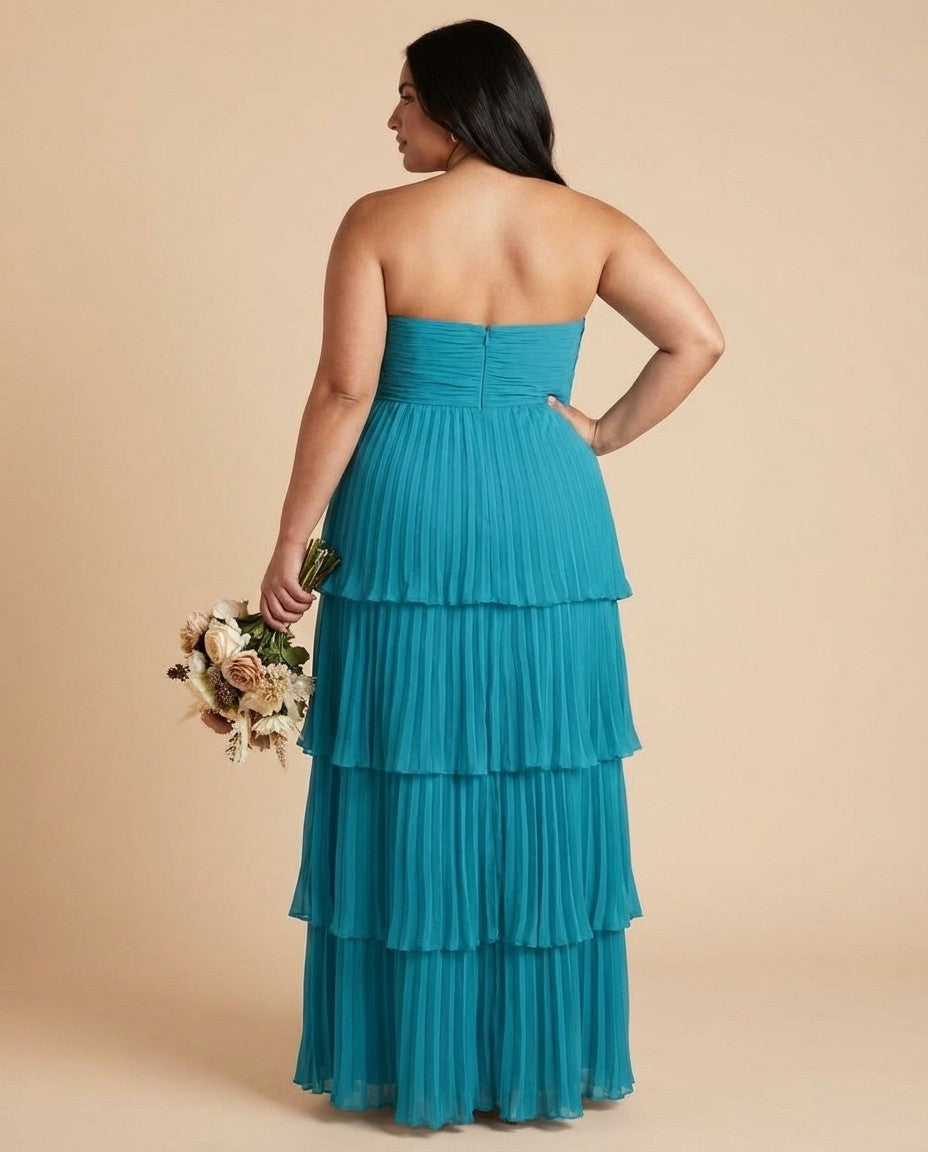 Chantarae Plus Size Off The Shoulder Mesh Bridesmaid Dress Leg Slit Curvy Friendly Sheath Gown For Wedding Party -N0370