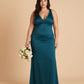 Silvarelle Romantic Plus Size Sheath Satin Bridesmaid Dress with Smooth Finish for Wedding - N0358