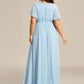 Plus Size Chiffon Tie-Waist Evening Dress