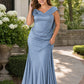 Elegant Plus Size Mermaid Bridesmaid Dress One Shoulder Open Back Detail
