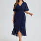 Plus Size Printed Mermaid Chiffon Wedding Guest Dress