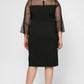 Plus Olivia Illusion Neck Crepe Dress