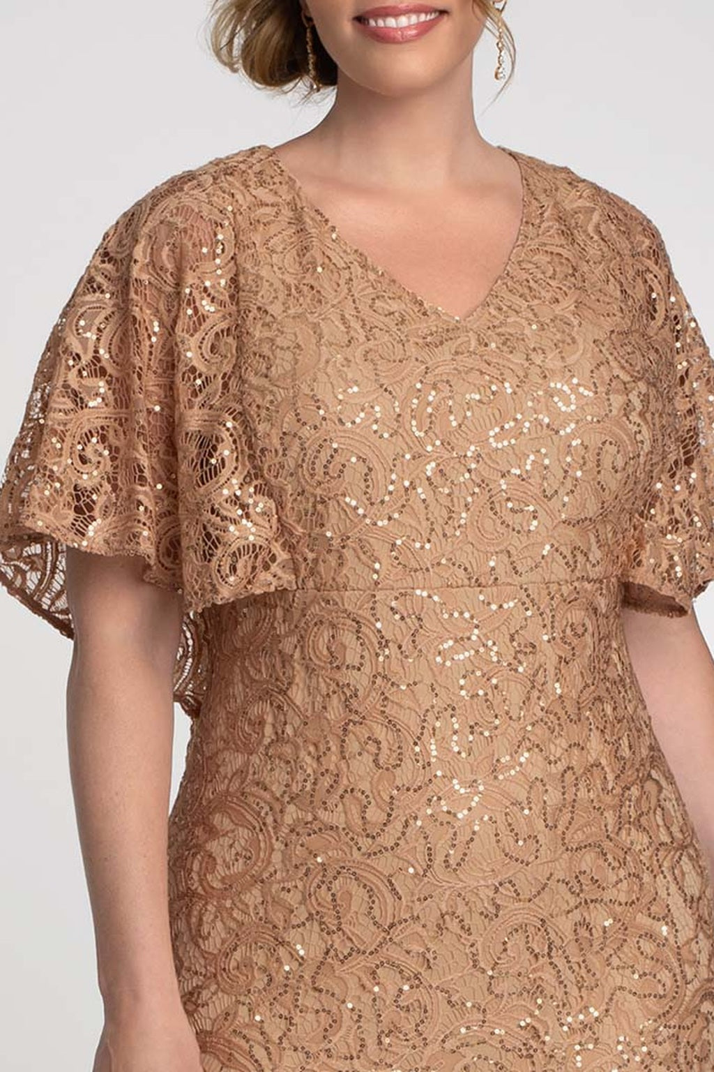 Celestial Cape Sleeve Gown