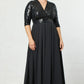 Paris Pleated Sequin Gown