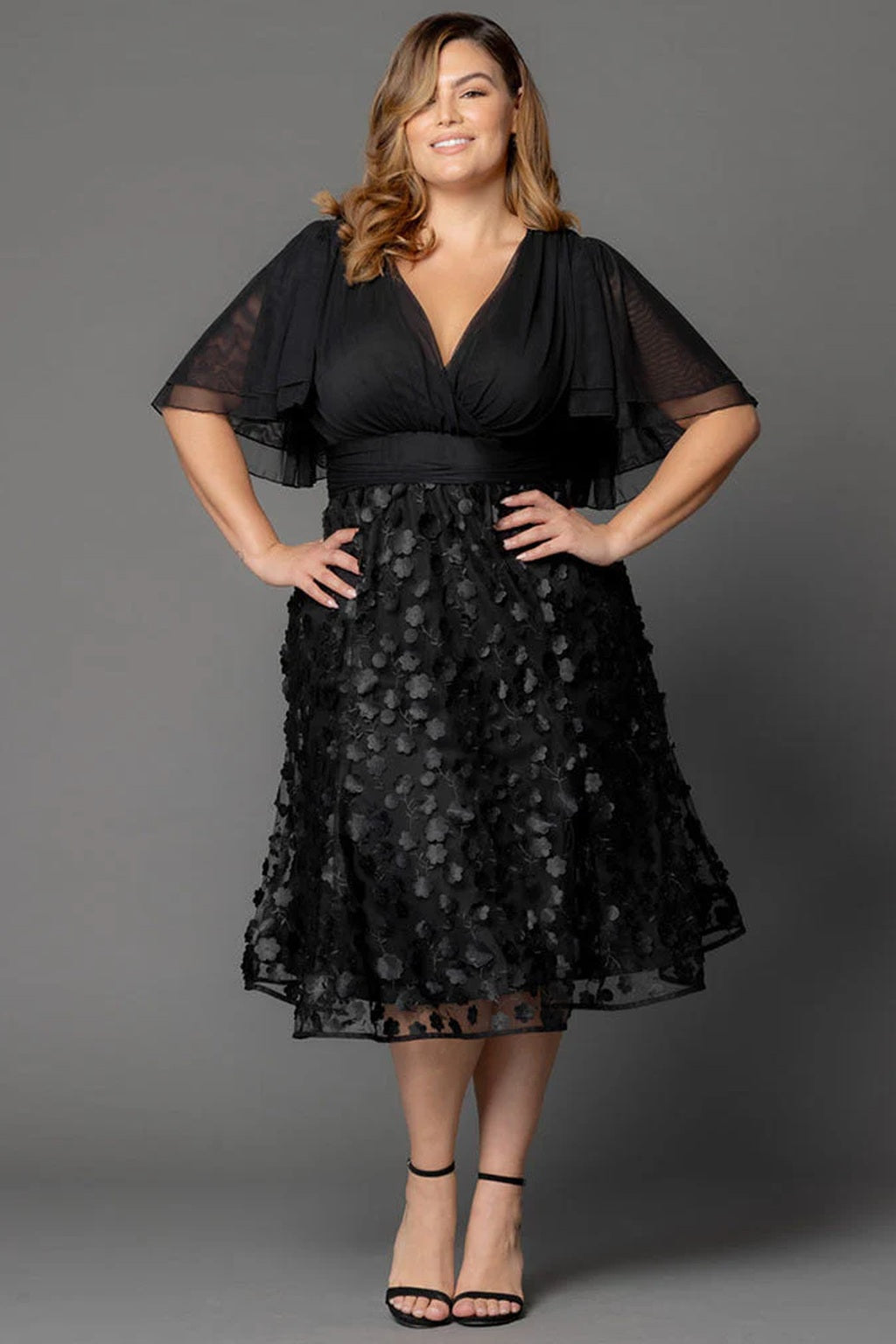 Pretty Petals Mesh Cocktail Dress