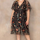 Sonnet Embroidered Midi Cocktail Dress