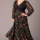 Isabella Embroidered Mesh Gown