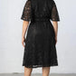 Starry Sequined Lace Cocktail Dress