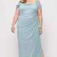 Plus Hannah Glitter Mesh Gown