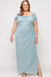 Plus Hannah Glitter Mesh Gown