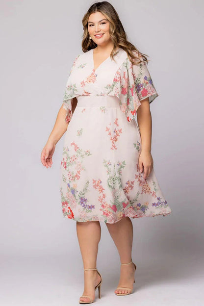 Breezy Border Print Cocktail Dress