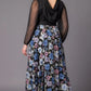 Isabella Embroidered Mesh Gown