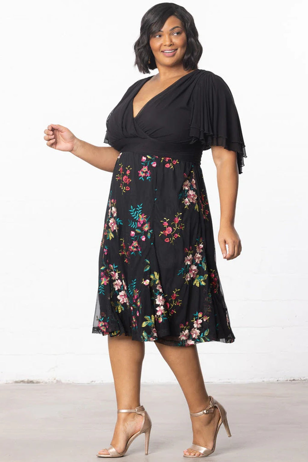 Lillian Embroidered Cocktail Dress