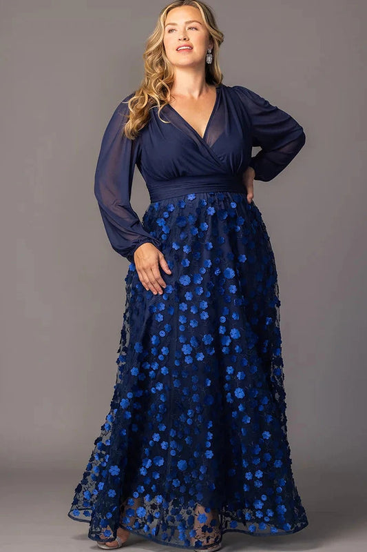 Blossoming Beauty Mesh Evening Gown