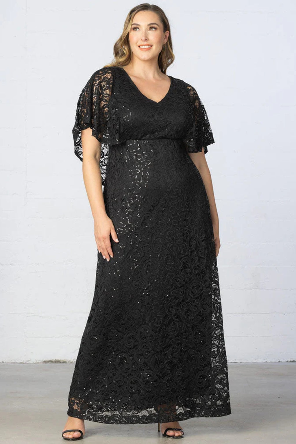 Celestial Cape Sleeve Gown