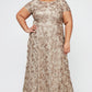 Plus Evelyn Rosette Lace Long Gown