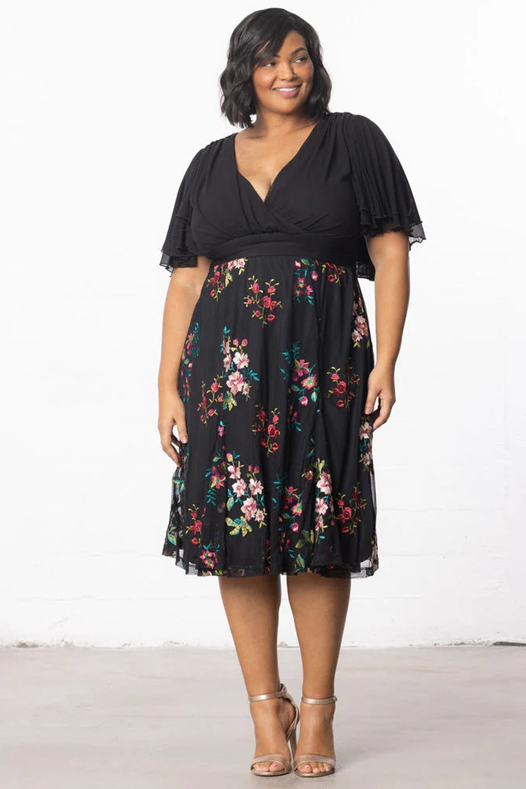Lillian Embroidered Cocktail Dress