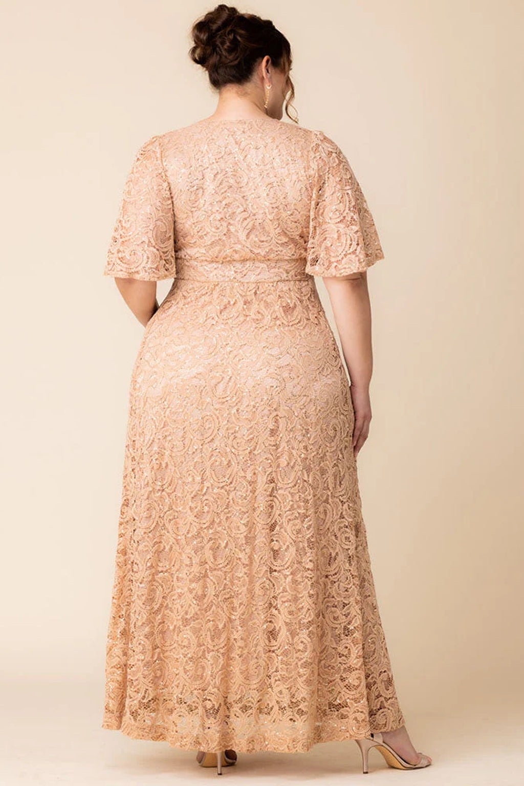 Luminous Sequin Lace Long Gown