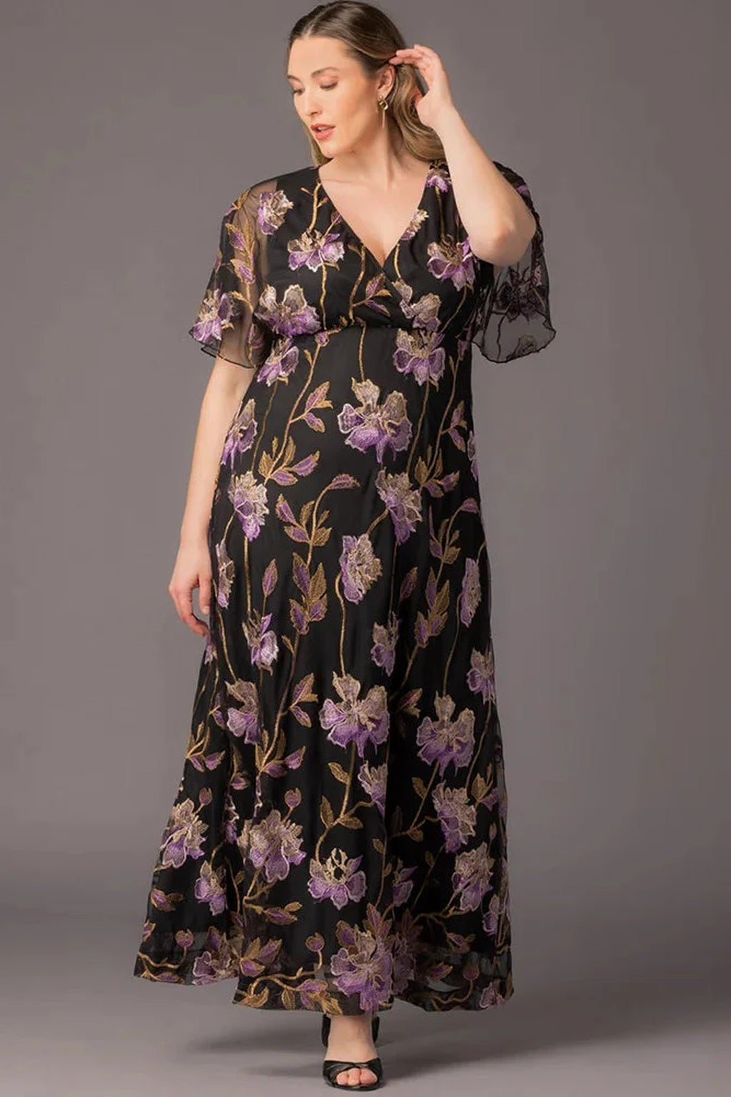 Embroidered Elegance Evening Gown