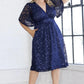 Starry Sequined Lace Cocktail Dress