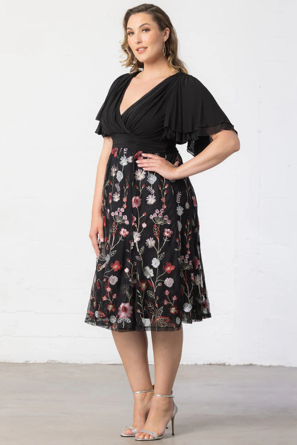 Lillian Embroidered Cocktail Dress
