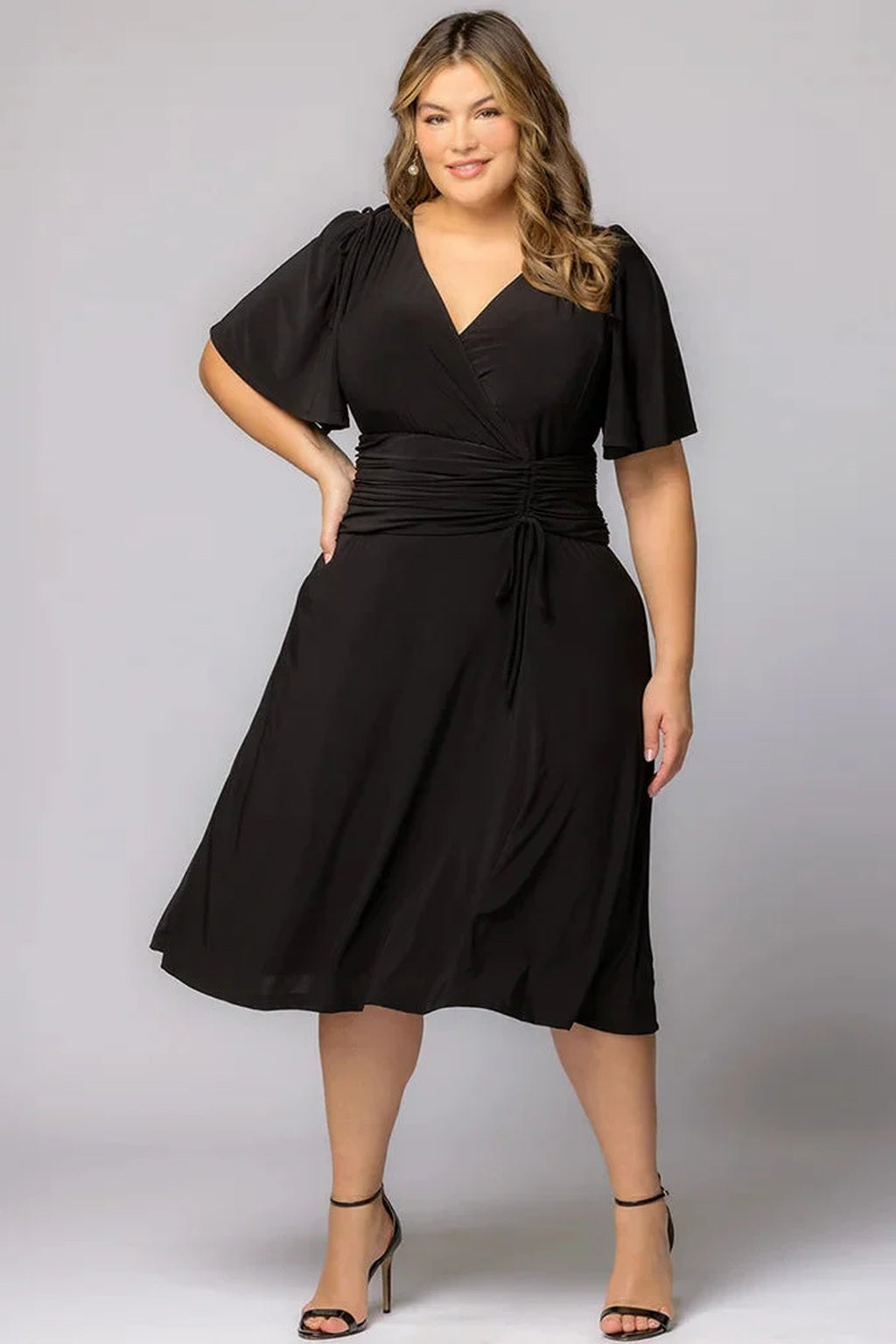 Jemma Ruched Tie Dress