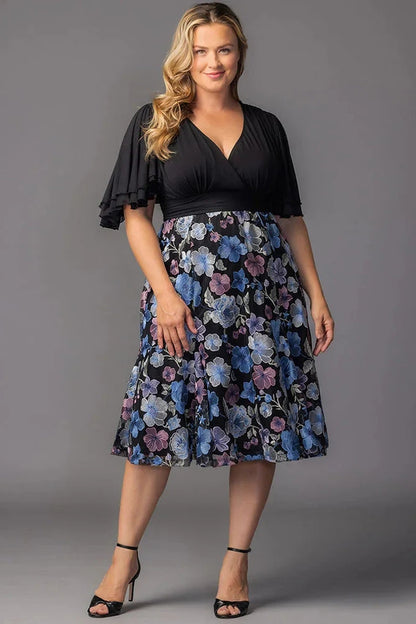 Lillian Embroidered Cocktail Dress