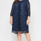 Plus Attached Sequin Detail Jacket Dress