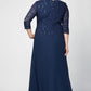 Plus Juliet Sequin Lace & Chiffon Gown