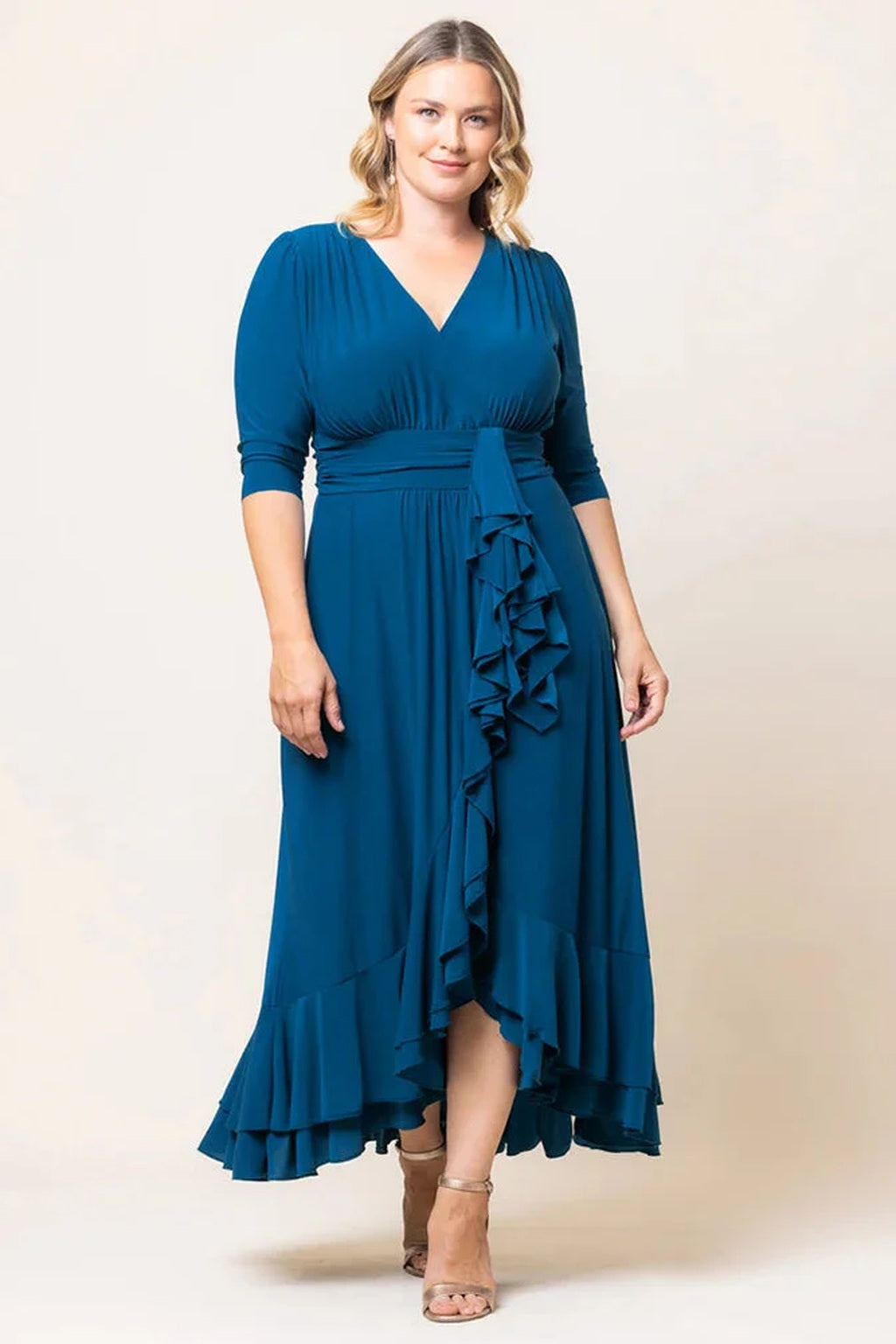 Veronica Ruffled Evening Gown