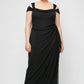Plus Lindsay Cold Shoulder Mesh Gown