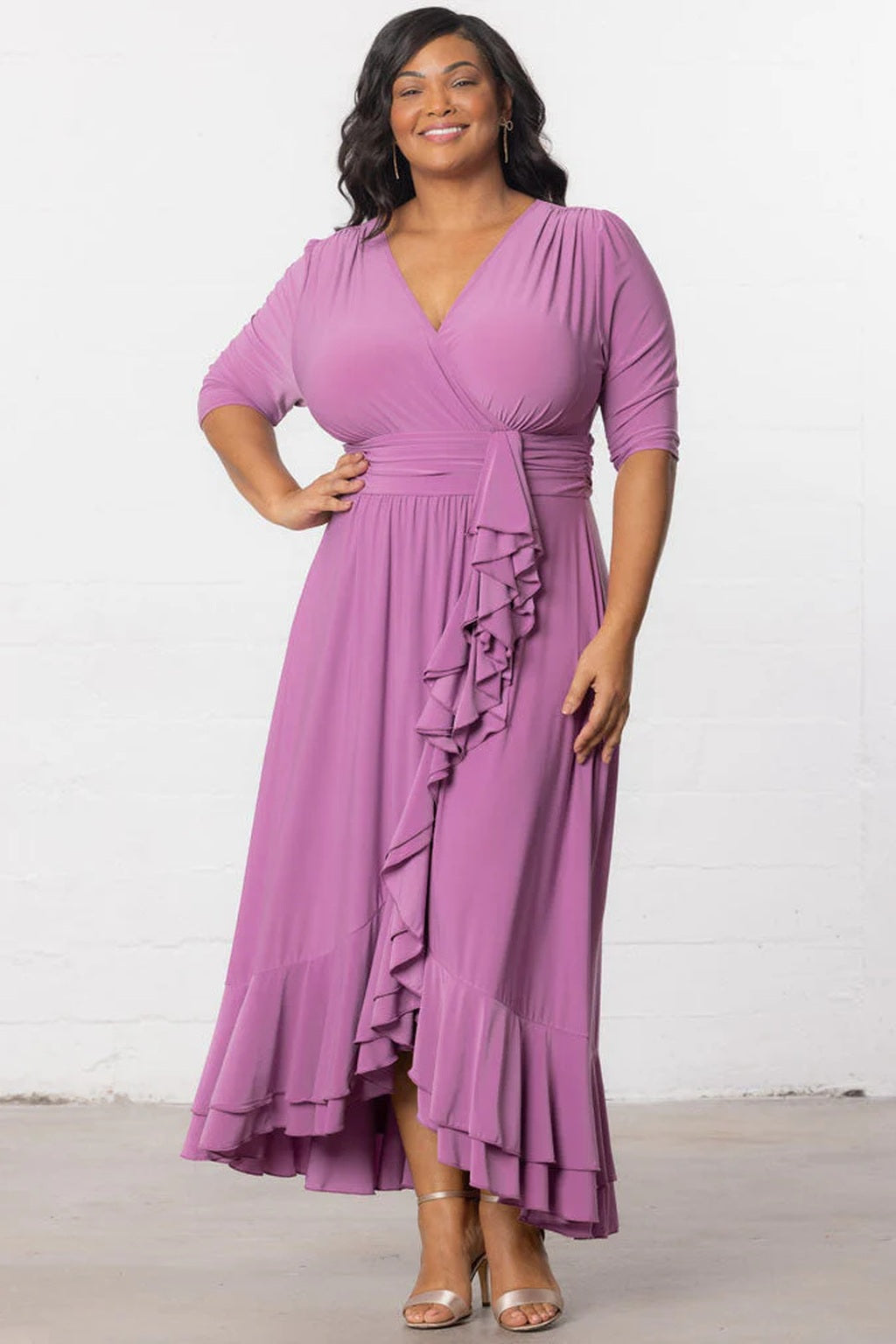 Veronica Ruffled Evening Gown