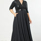 Paris Pleated Sequin Gown