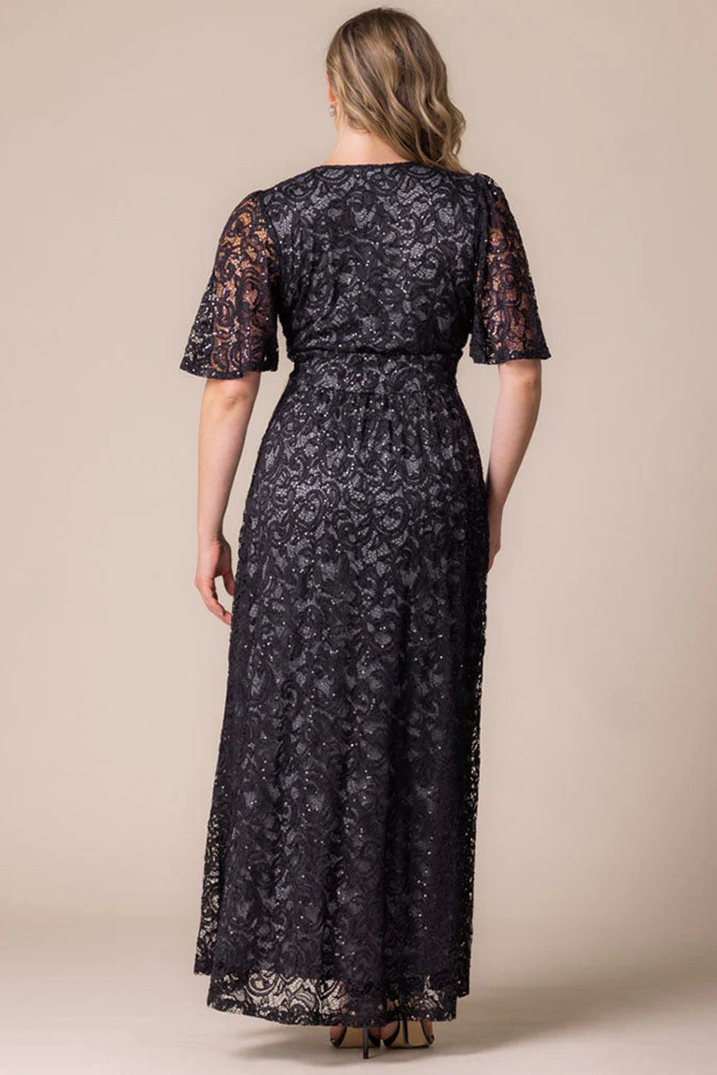 Luminous Sequin Lace Long Gown