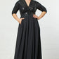 Paris Pleated Sequin Gown