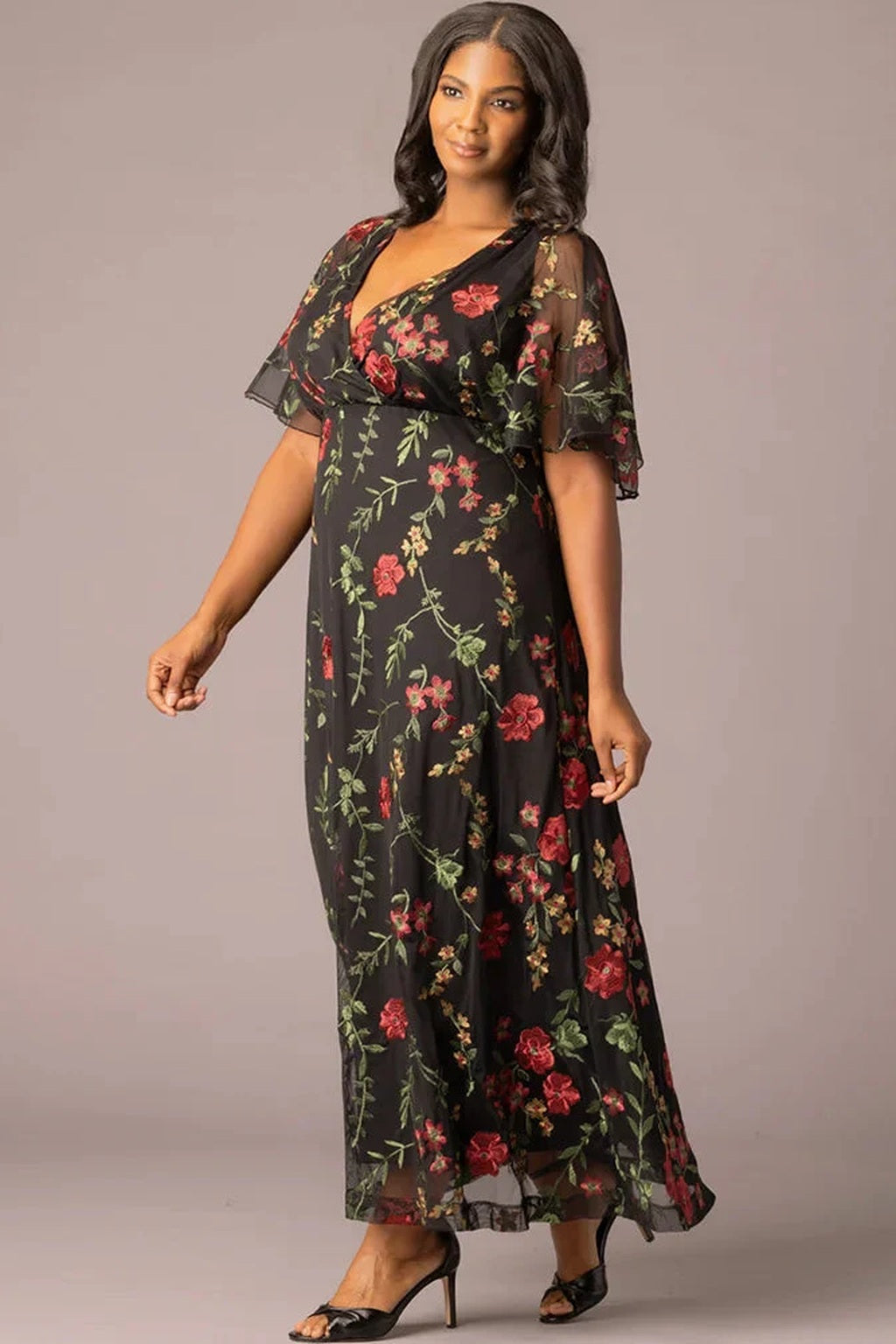 Embroidered Elegance Evening Gown