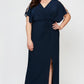 Plus Fiona Embellished Sleeve Jersey Dress