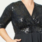 Paris Pleated Sequin Gown