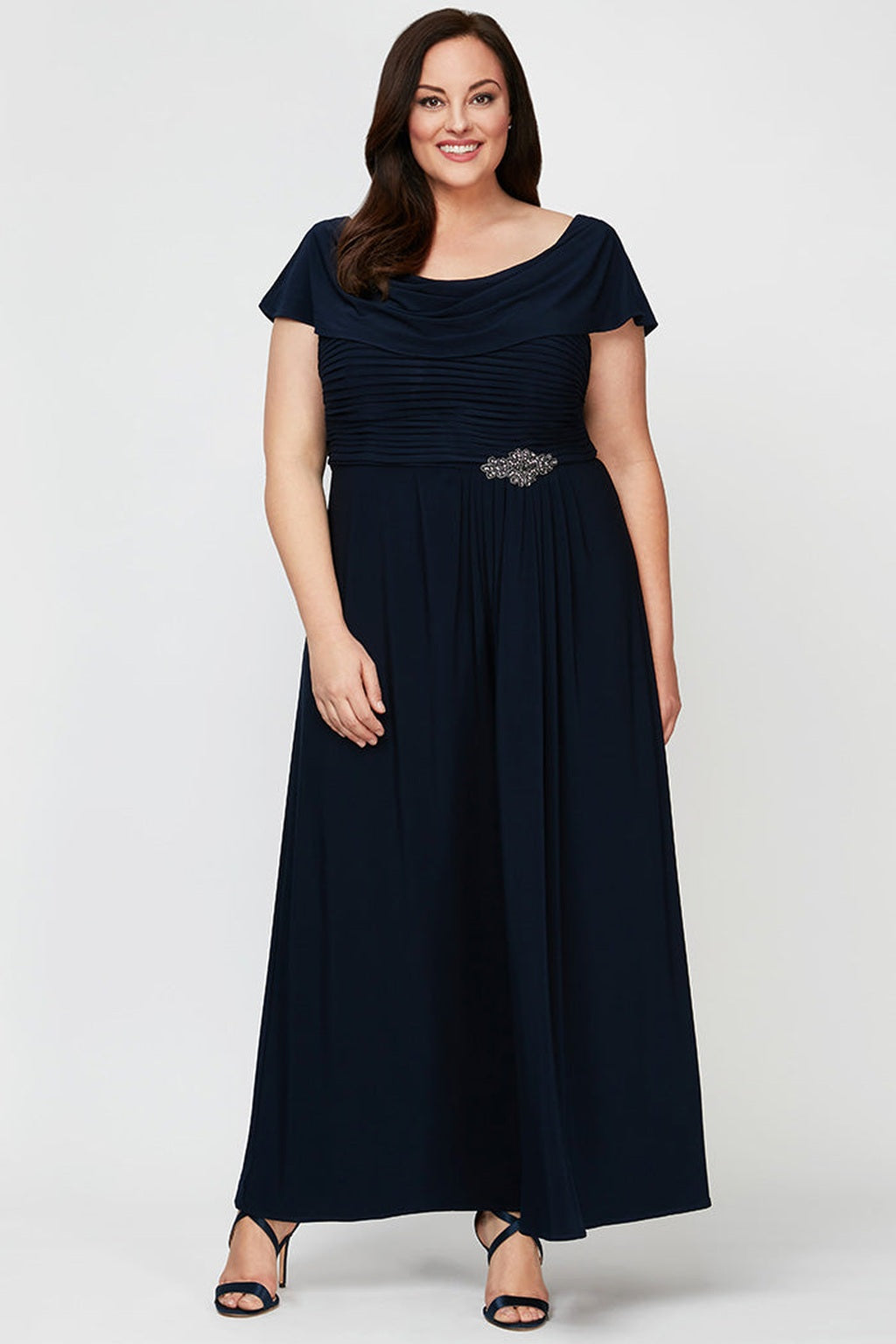 Plus Celeste A-Line Matte Jersey Dress