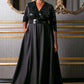 Paris Pleated Sequin Gown