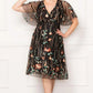 Sonnet Embroidered Midi Cocktail Dress