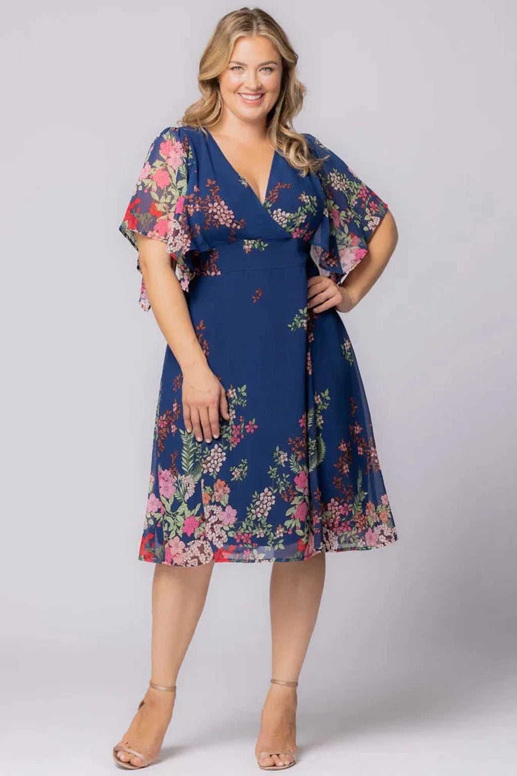 Breezy Border Print Cocktail Dress